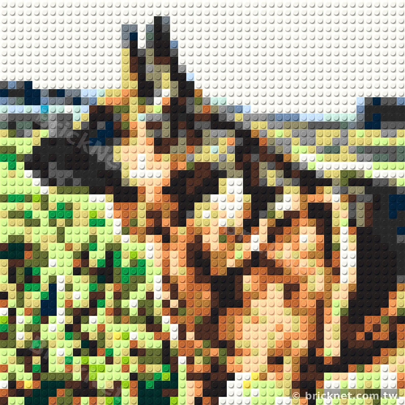 Holzrahmen und Brick-Mosaik Verbindungsdetail — BrickNet Handwerk