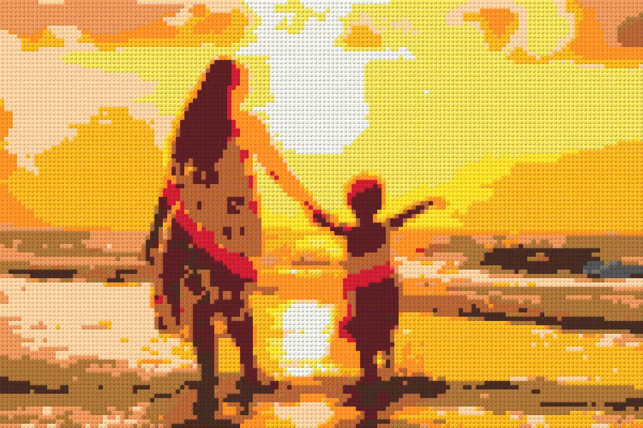 Eine Silhouette im Gegenlicht — Beispiel 1: so sieht es als Steinbild aus