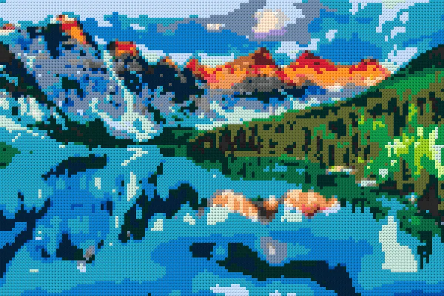 Eine Landschaft, die sie kennen — Beispiel 1: so sieht es als Steinbild aus