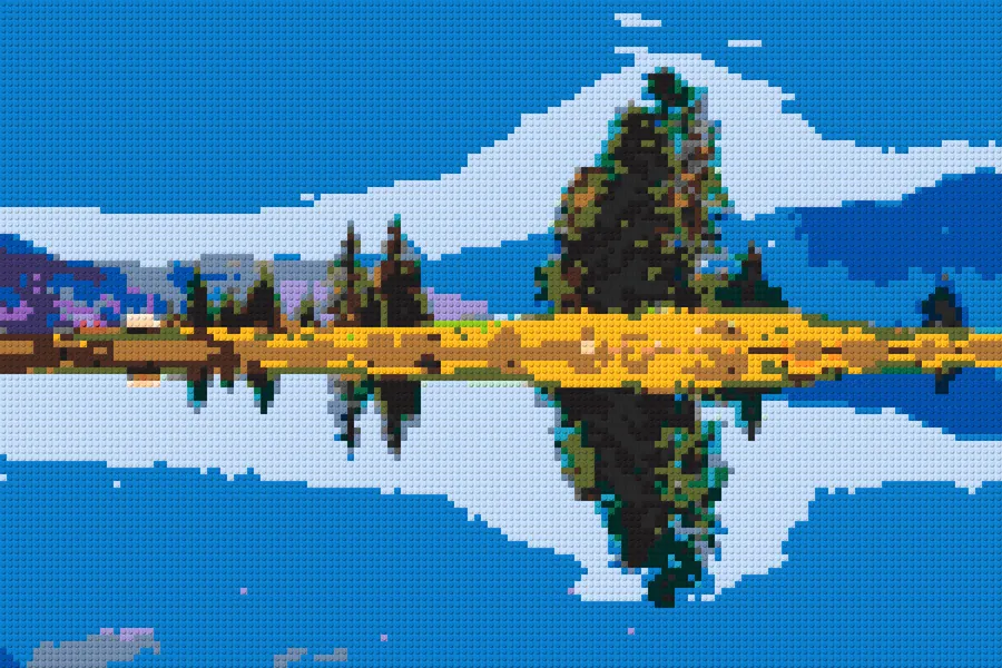 Eine Landschaft, die sie kennen — Beispiel 2: so sieht es als Steinbild aus