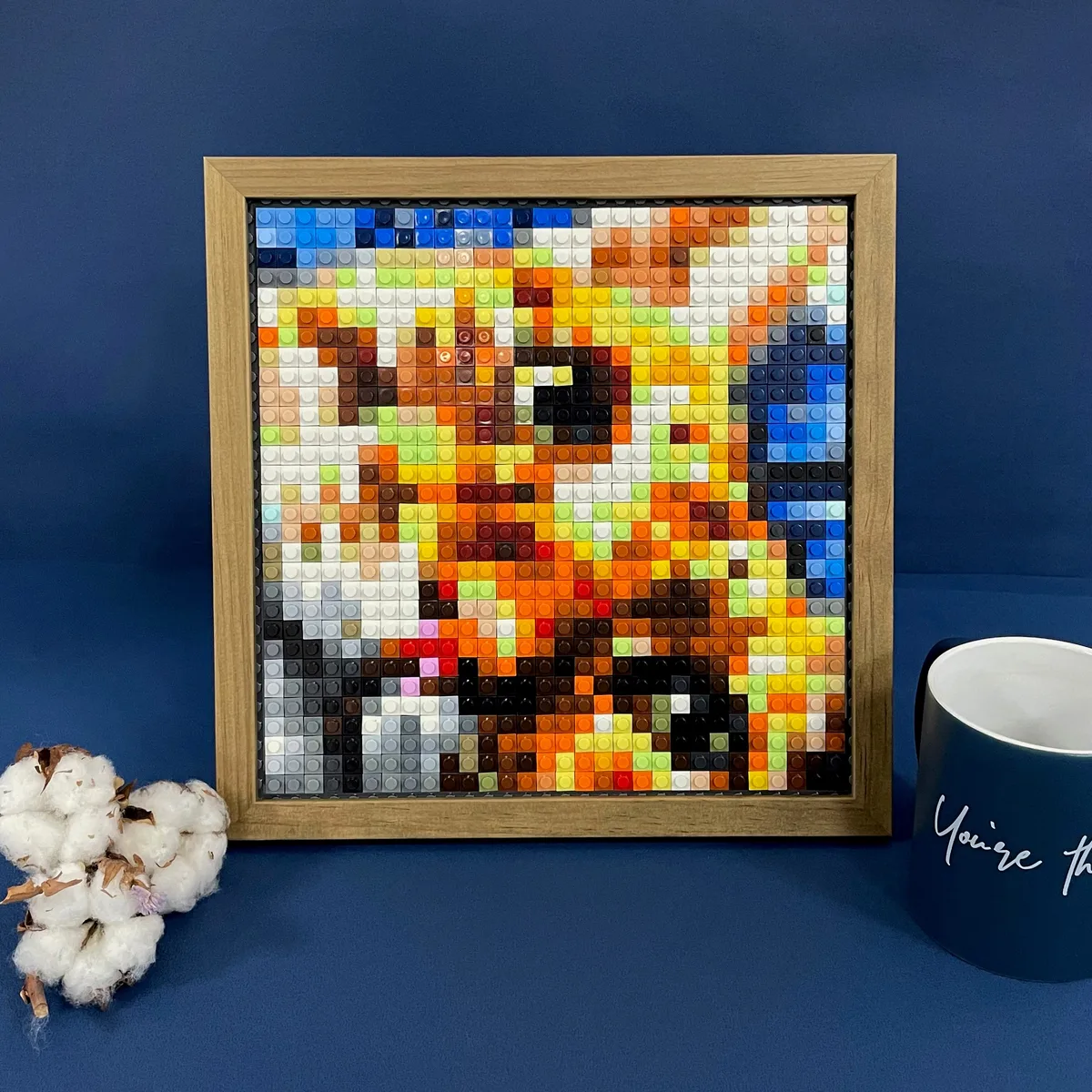 Tableau en briques 25 cm encadré, face - BrickNet