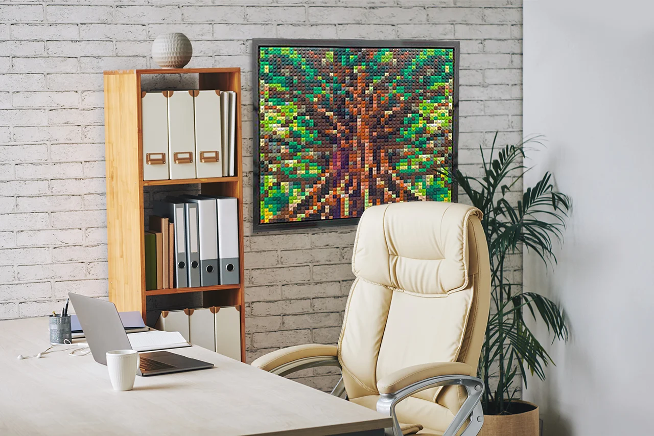 Mosaïque de briques dans intérieur moderne — BrickNet
