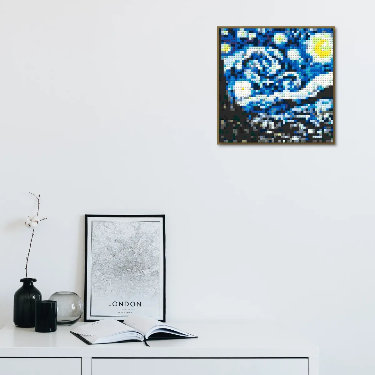 Mosaïque de briques exposée en chambre — BrickNet
